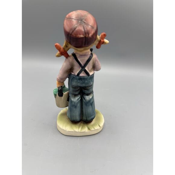 Vintage Bisque Girl Figurine with Paintbrush Homco Style Japan C-8743 5” - Picture 3 of 6